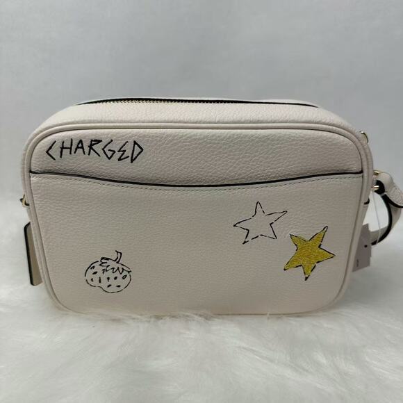 Coach Jamie Camera Bag With Sketch Print Pebble Leather/Chalk Multi CAT02 NWT - Picture 4 of 12